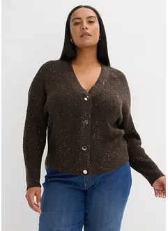 Hålmönstrad cardigan, bonprix
