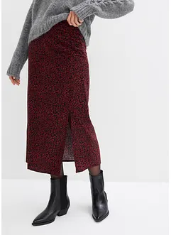 Mellanlång kjol i följsam viskos, bonprix