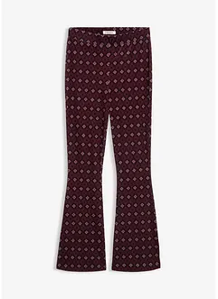 Utsvängda leggings i mjuk sammet, bonprix