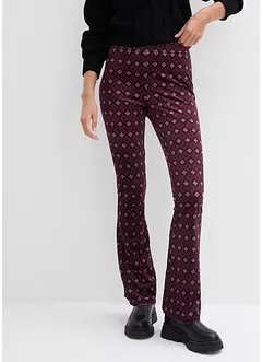 Utsvängda leggings i mjuk sammet, bonprix