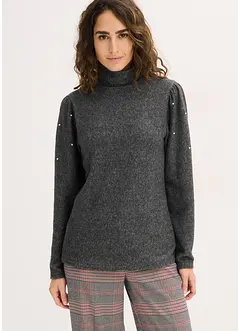 Fleecetopp i följsam viskosmix, bonprix