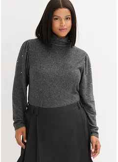 Fleecetopp i följsam viskosmix, bonprix