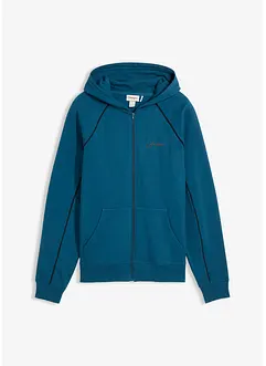 Munkjacka med kontrasterande detaljer av ren bomull, bonprix