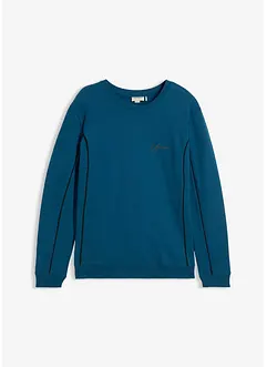 Sweatshirt i bomull med kontrasterande detaljer, bonprix