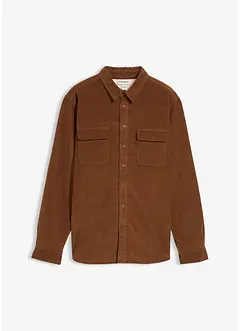 Manchesterskjorta med stretch och fleecefoder, bonprix