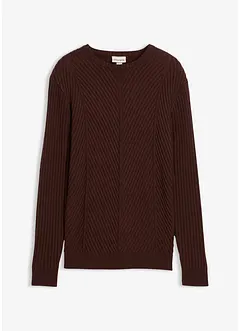 Ribbad tröja av bomullsmix, bonprix