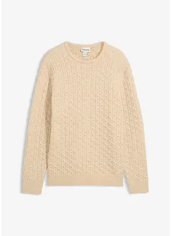 Finstickad tröja med strukturmönster, bonprix