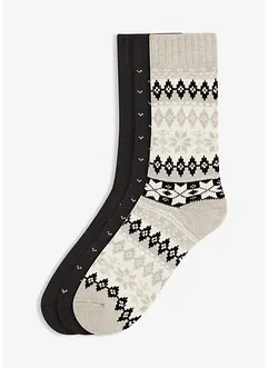 Termostrumpa med mjuk frottéinsida (3-pack), bonprix