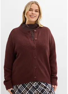Cardigan med rund halsringning, bonprix