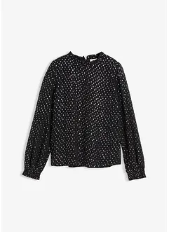 Chiffongblus med kruskrage, bonprix