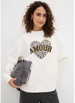 Oversizesweatshirt i bomullsmix, bonprix