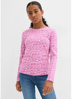 Långärmad topp av ekologisk bomull (3-pack), bonprix