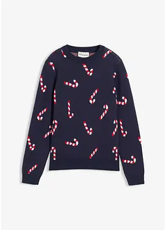 Finstickad tröja med julmotiv, bonprix