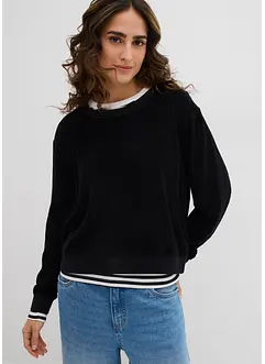 Sweatshirt av mjuk frotté, bonprix