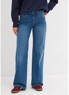 Jeans i Straight modell med ekologisk bomull och Mid Waist, bonprix