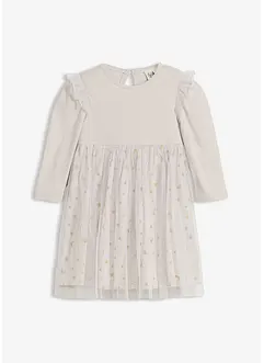 Långärmad body och klänning för bebisar, bonprix