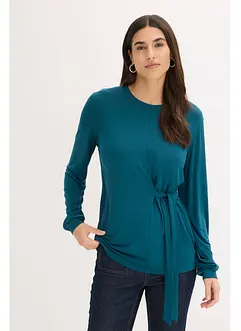 Långärmad topp av mjuk viskosmix, bonprix