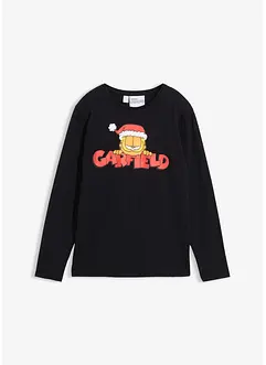 Långärmad T-shirt i bomull med juligt katten Gustaf-motiv, Garfield