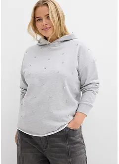 Oversize-hoodie med dekorstenar, bonprix