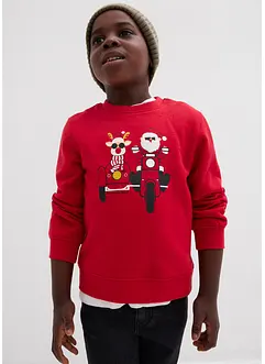 Sweatshirt med julmotiv i ekologisk bomull, bonprix