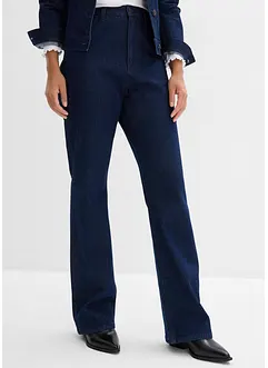 Loose Straight Jeans High Waist, med bekväm midja och strass, bonprix