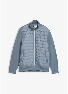 Sweatjacka i materialmix, bonprix