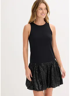 Paljettklänning i bekväm Punto di Roma, bonprix