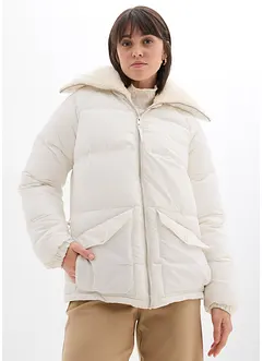 Quiltad jacka med teddykrage, bonprix