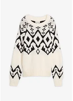 Lusemönstrad oversizetröja, bonprix