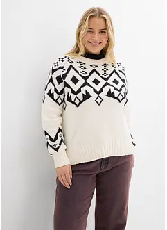 Lusemönstrad oversizetröja, bonprix