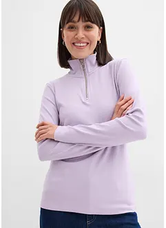 Ribbstickad topp av mjuk viskosmix, bonprix