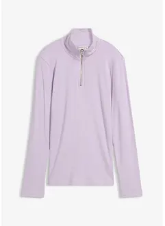 Ribbstickad topp av mjuk viskosmix, bonprix