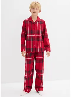 Flanellpyjamas av mjuk bomull (2 delar), bonprix
