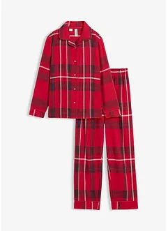 Flanellpyjamas av mjuk bomull (2 delar), bonprix