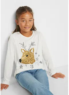 Långärmad topp i ren ekologisk bomull för barn, bonprix