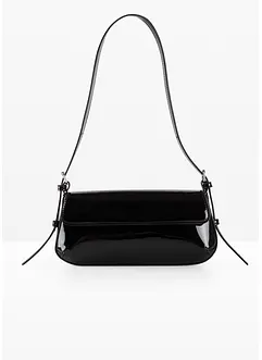 Handväska med lackad look, bonprix