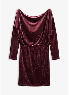 Miniklänning i följsam sammet med glitter, bonprix