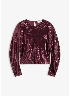 Långärmad paljettopp, bonprix