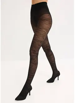 Strumpbyxa med blommigt nätmönster, bonprix