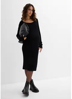 Stickad mammaklänning med amningsöppning, bonprix