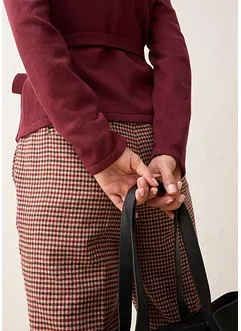 Omlottcardigan i bomull och merinoull, bonprix