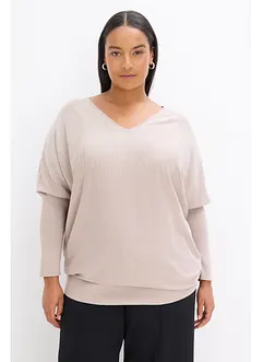 Finstickad tröja med strassapplikation, bonprix