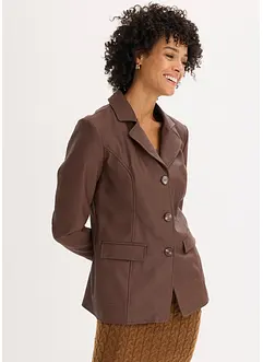 Lång kavaj i skinnimitation, bonprix