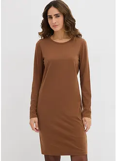 Jerseyklänning av bomull med stretch (2-pack), bonprix