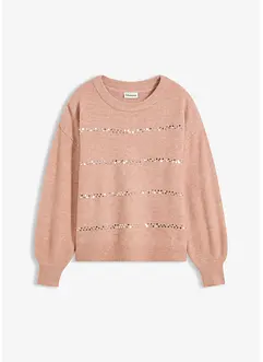 Boxy tröja med paljetter, bonprix