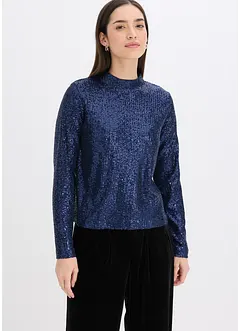 Blus med paljetter, bonprix