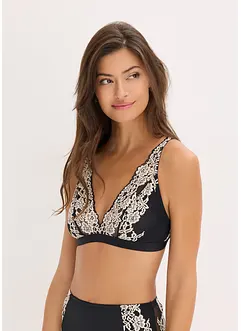 Bralette av tvåfärgad spets, bonprix