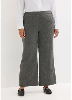 Bootcut-byxa i tweed-look, bonprix