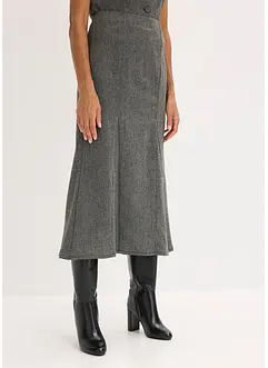 Lätt klockad kjol med tweedlook, bonprix