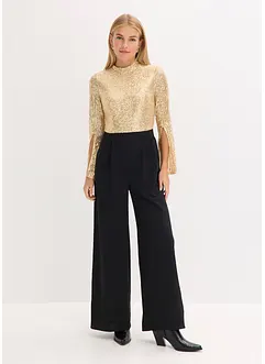 Jerseyjumpsuit med paljetter, bonprix